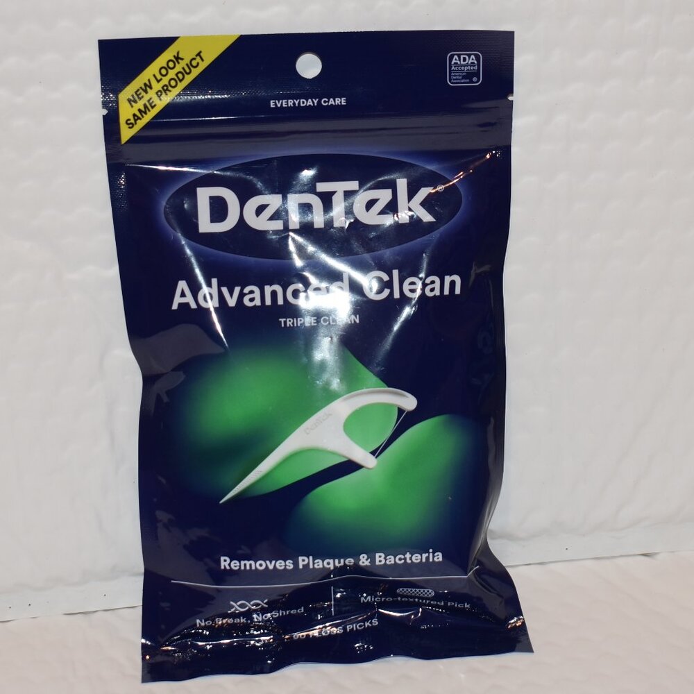 Dentek Advanced Clean Triple Clean Floss Picks - 90 Count